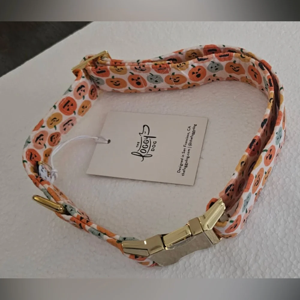 The Foggy Dog Pumpkins Dog Collar (L)
